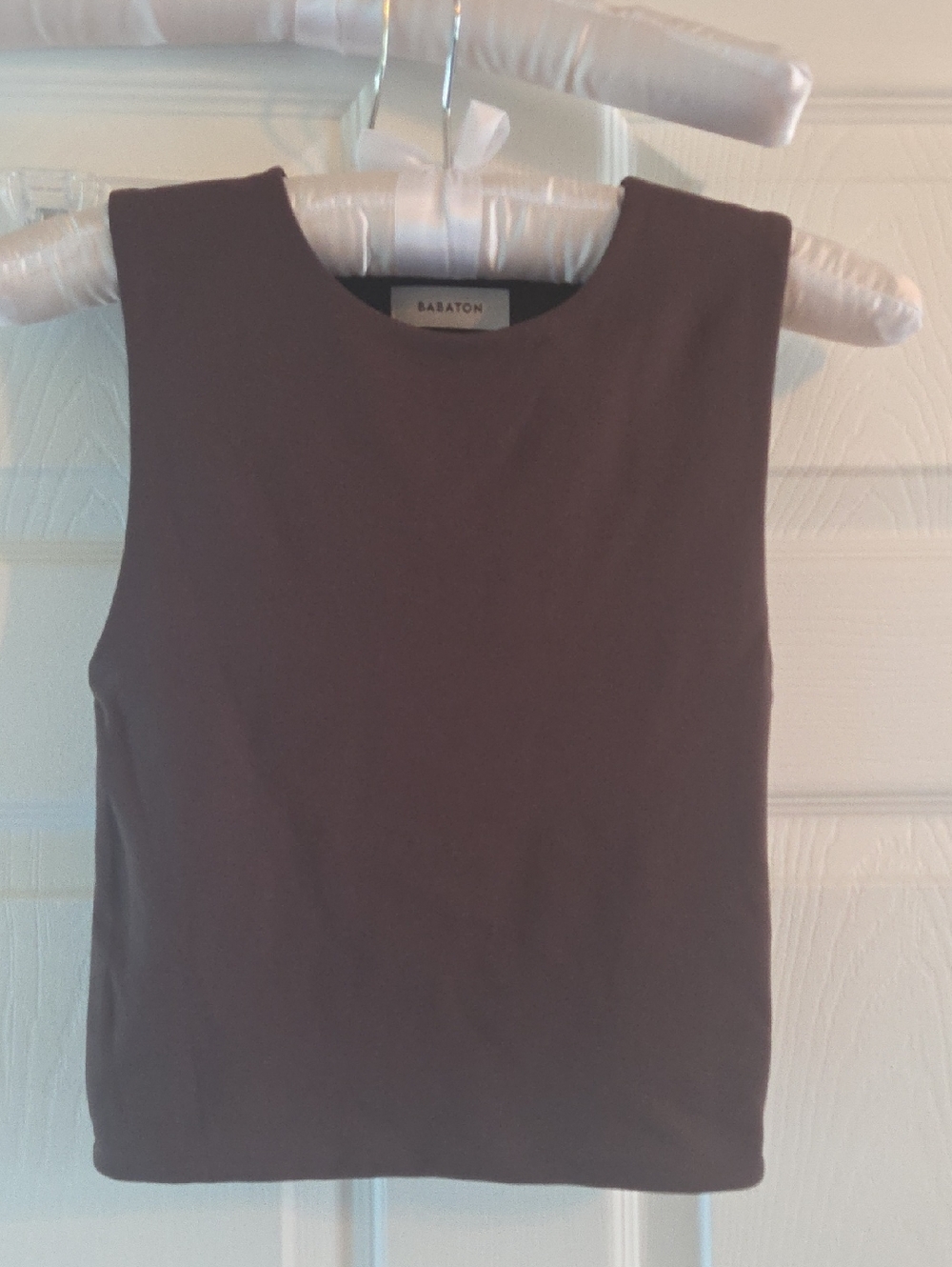 Babaton Brown High-Neck Tank